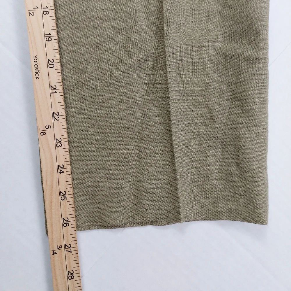 Brooks Brothers Baird McNutt 1818 Madison Pants Mens 38x30 (38x26.5) Tan Linen